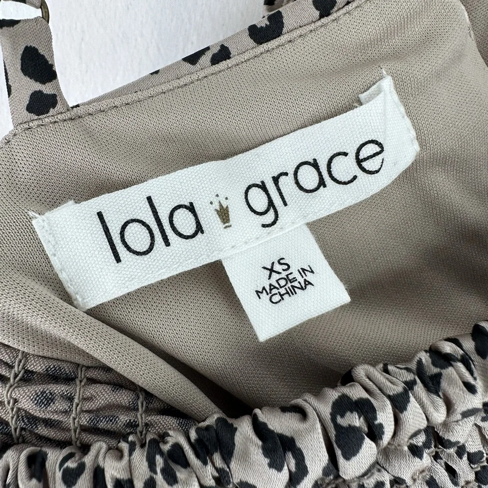 Lola and Grace Mini Fit and Flare Dress Womens Size XS Roan Pattern Animal Print